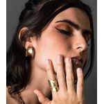 Anel Espiral Banhada a Ouro 18k