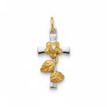 Pingente Mini Cruz Ouro com Brilhante