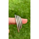 ARGOLA SERRILHADA 45MM BRANCA ZAMAC PREMIUM