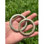 PAR DE ARGOLAS CHATAS ABALOADAS