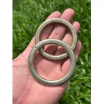 PAR DE ARGOLAS CHATAS ABALOADAS