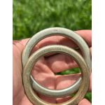 PAR DE ARGOLAS CHATAS ABALOADAS