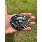 FIVELA COUNTRY LONG HORN OVAL PRATA VELHA