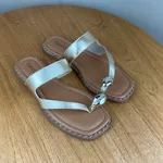 Rasteirinha Beira Rio Metalizada Prata e Dourada – Conforto e Estilo