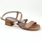 Sandália Feminina Beira Rio Caramelo com Salto Bloco