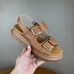 Papete Feminina Modare Caramelo com Fivelas