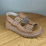 Papete Feminina Modare Caramelo com Fivelas