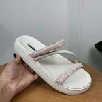 Papete Feminina Moleca Branca com Brilho