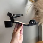 Sandália Feminina Moleca Preta Salto Baixo