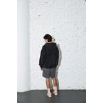 ZIPPED HOODIE - STONED BLACK