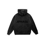 ZIPPED HOODIE - STONED BLACK