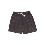 TWILL SHORTS - CHECKED BROWN