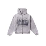 WOODS ZIP HOODIE - MIXED GRAY