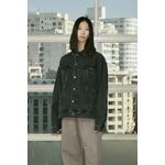 RELAXED DENIM JACKET - BLACK