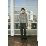 CHECK ZIP SHIRT - GRAY 