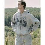 WOODS ZIP HOODIE - MIXED GRAY