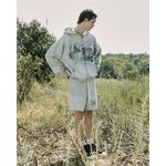 WOODS ZIP HOODIE - MIXED GRAY