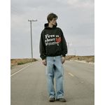 HEART BLOOMING HOODIE - STONED GRAY