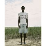 STRAIGHT DENIM SHORTS - BLUE SKY