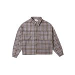 CHECK ZIP SHIRT - GRAY 
