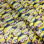 Tecido Cetim Charmeuse Minions Amarelo