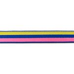 Elástico Zap 204 - Diagonal Rosa Azul Amarelo 30mm 1 Metro