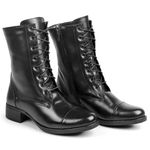 Bota coturno feminino Aproprie cano médio