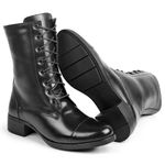 Bota coturno feminino Aproprie cano médio