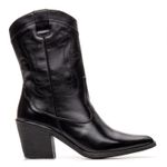 Bota Feminina Texana Western Cano Médio Aproprie Preta