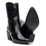 Bota Feminina Texana Western Cano Médio Aproprie Preta