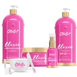 KIT Elixir - Progressiva - Shampoo - Mascara - Óleo Serum - cumbuca