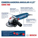ESMERILHADEIRA 4.1/2" 710W (GWS-700) - BOSCH