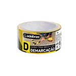 FITA PARA DEMARCAR SOLO ZEBRADA AMARELA E PRETA 48MM X 14 METROS - ADELBRAS