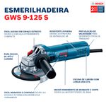 ESMERILHADEIRA 5" 0900W (GWS9-125S) HD - BOSCH