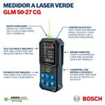 TRENA A LASER 050M.(GLM50-27CG)VERDE - BOSCH 