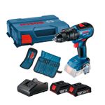 PARAFUSADEIRA/FURADEIRA DE IMPACTO 18V SEM ESCOVA (GSB18V-50) COM 2 BATERIAS 2A. COM MALETA + 23 ACESSÓRIOS BV - BOSCH