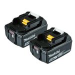 KIT 2 BATERIAS BL1850B + CARREGADOR DC18WC 18V COM MALETA - MAKITA 