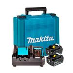 KIT 2 BATERIAS BL1850B + CARREGADOR DC18WC 18V COM MALETA - MAKITA 