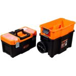 CAIXA PLASTICA FERRAMENTAS 3X1 COM RODAS - TACTIX