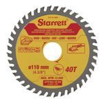 SERRA CIRCULAR METAL DURO PARA MADEIRA 110 X 40 4.3/8" CCS110-40BW - STARRETT