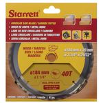 SERRA CIRCULAR METAL DURO PARA MADEIRA 184 X 40 7.1/4" CCS184-40AW - STARRETT