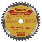 SERRA CIRCULAR METAL DURO PARA MADEIRA 235X40 9. 1/4 " CCS235-40CW - STARRETT