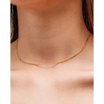 Choker Bola Achatada Dourada