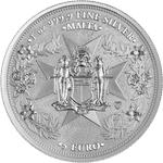 [pré-venda} 2025 Malta Golden Eagle 5 Euro 1 oz Silver BU