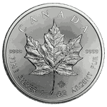 Moeda de Prata 1 oz Silver Maple Leaf 2016