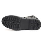 Bota Coturno Feminina Em Couro Legitimo Tiras com Tachas