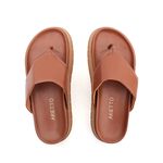 Sandália Fran Flatform de Dedo Caramelo