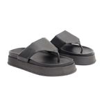 Sandália Fran Flatform de Dedo Preta