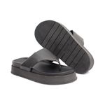 Sandália Fran Flatform de Dedo Preta