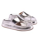 Sandália Fran Flatform de Dedo Prata